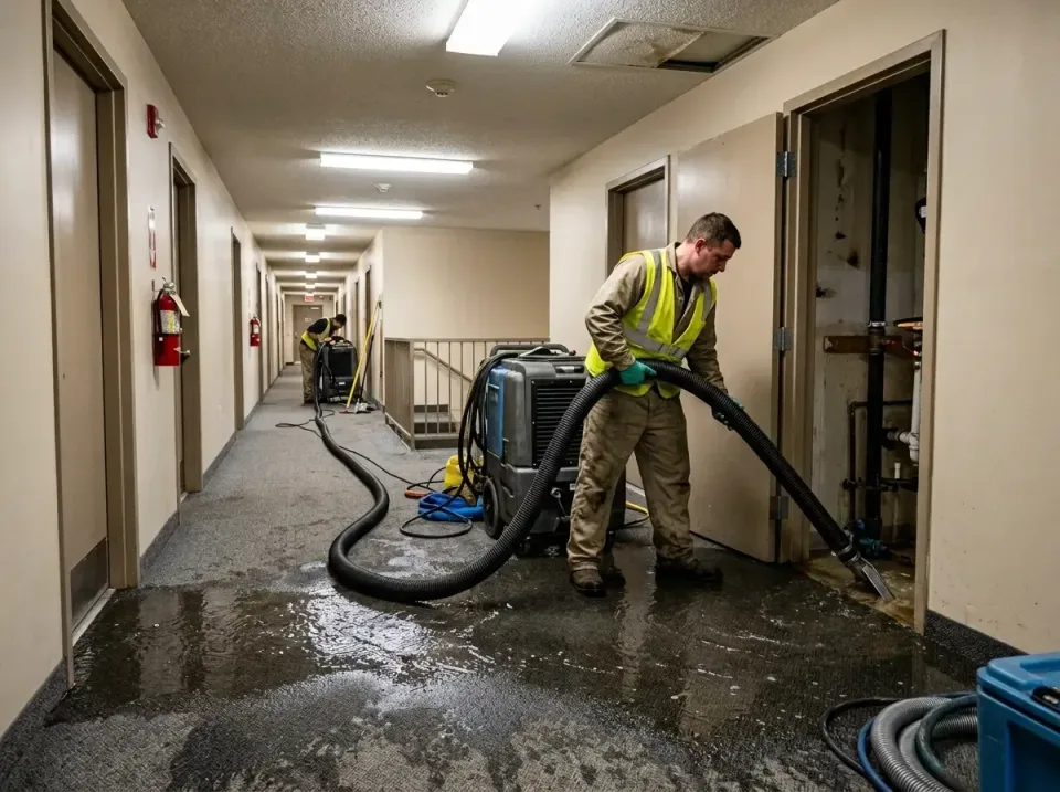 multi-unit-apartment-hallway-f-005 — frequently asked questions, Emergency Burst Pipe Water Extraction & Removal in Dakota R…